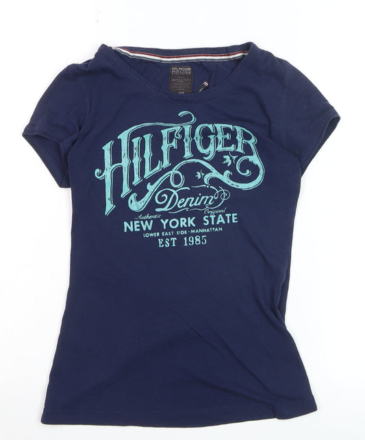 Tommy Hilfiger Women's Blue Small Classic T-Shirt