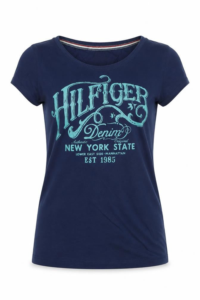 Tommy Hilfiger Women's Blue Small Classic T-Shirt
