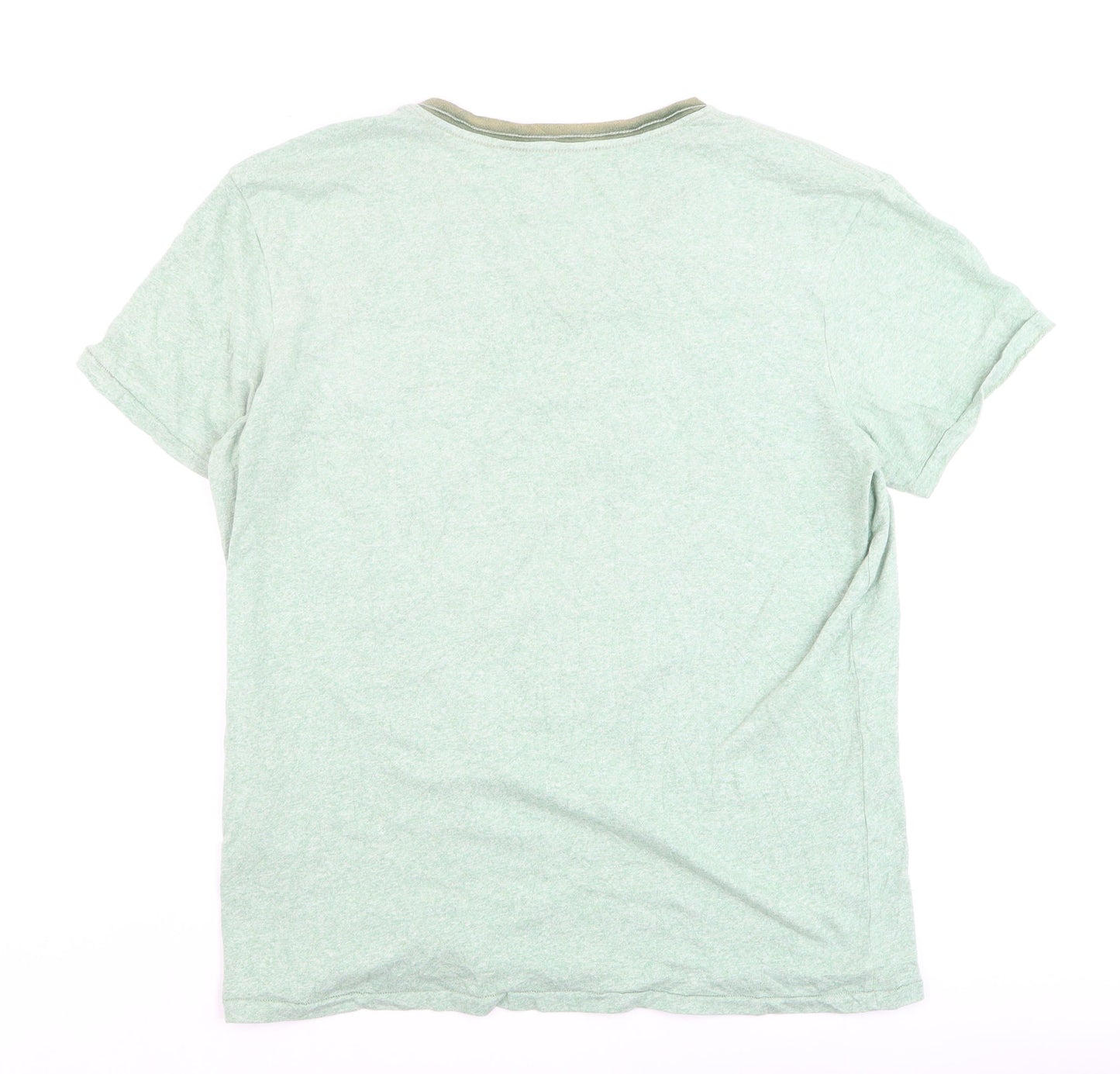 Replay Men's Green XL V-Neck Graphic Pocket T-Shirt