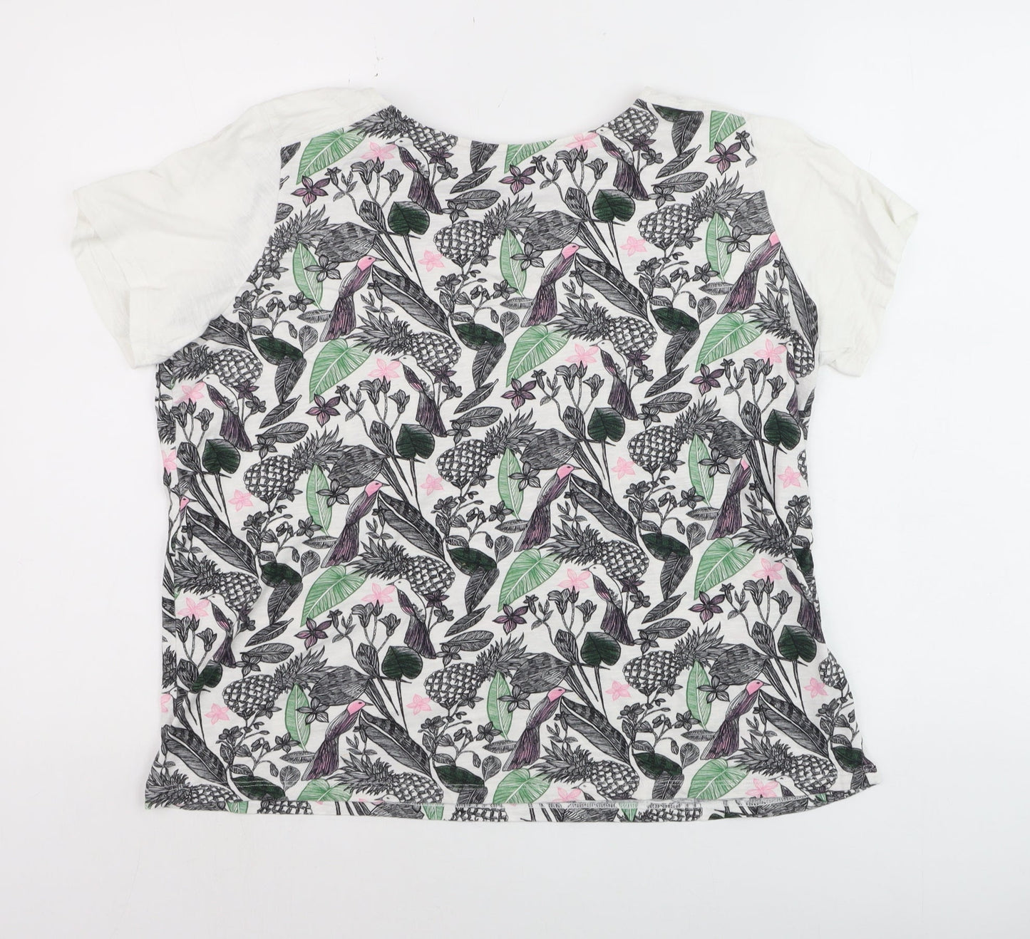 Marks and Spencer Women’s Multicoloured Tropical Print T-Shirt Size 14