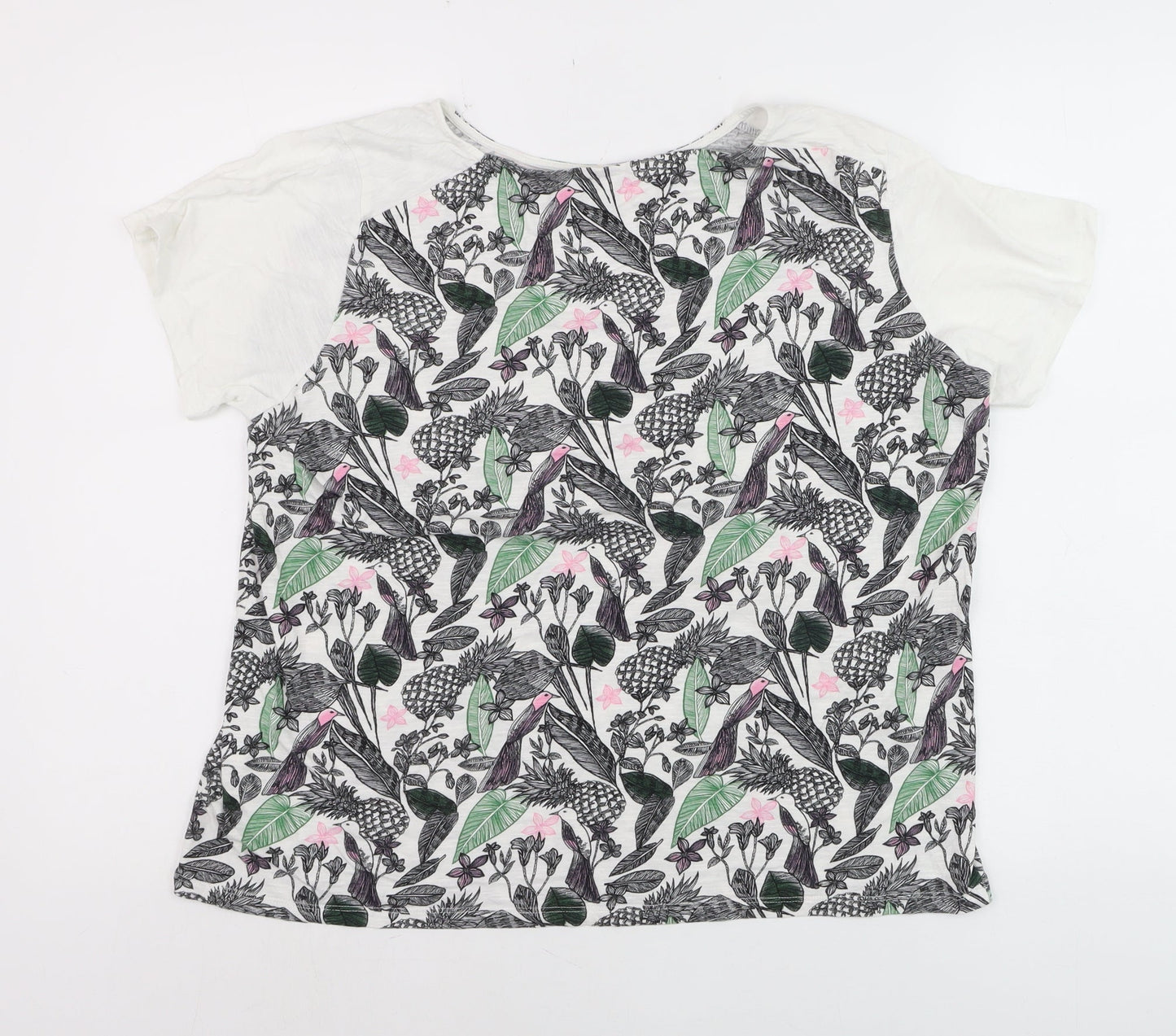 Marks and Spencer Women’s Multicoloured Tropical Print T-Shirt Size 14