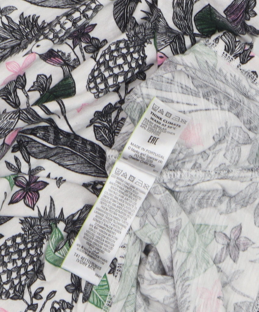 Marks and Spencer Women’s Multicoloured Tropical Print T-Shirt Size 14