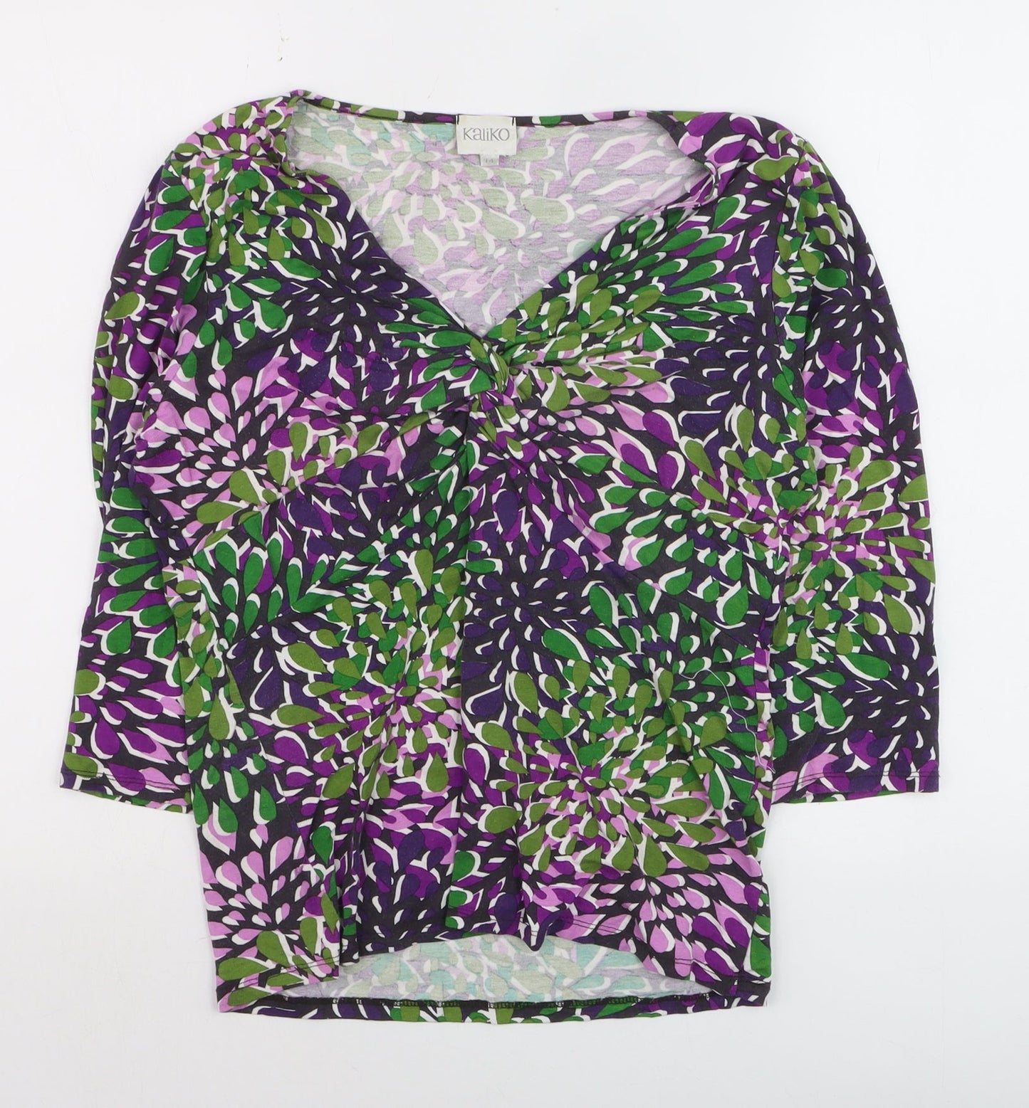 Kaliko Womens Multicoloured Floral Viscose Tunic Blouse Size 14