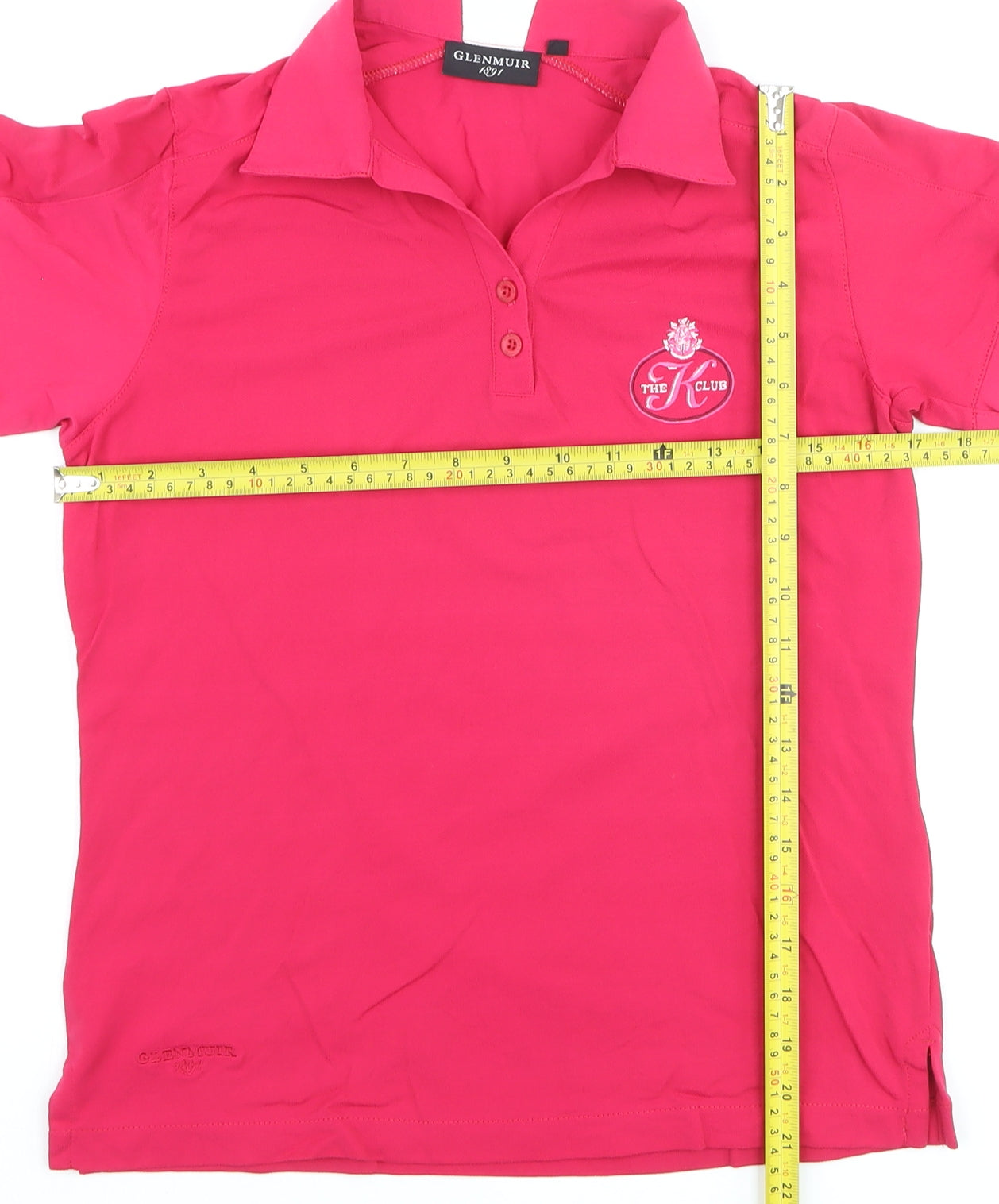 Glenmuir Women's Pink Polo Shirt M Collared Short Sleeve Sports Top