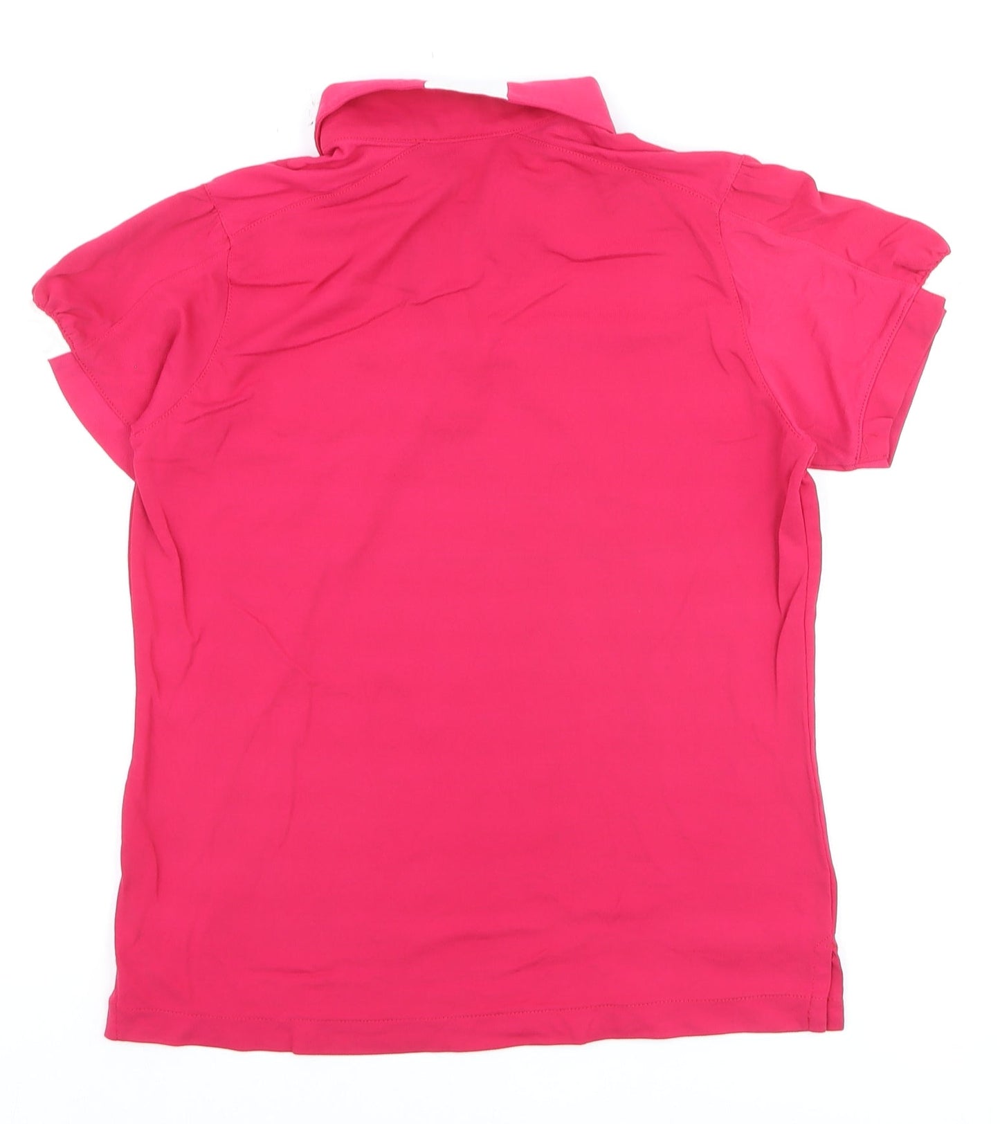 Glenmuir Women's Pink Polo Shirt M Collared Short Sleeve Sports Top