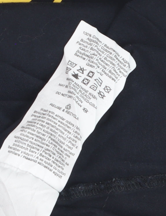 Jack & Jones Men’s Black Logo Graphic Crew Neck T-Shirt Size L