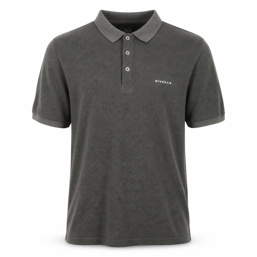 McKenzie Men’s Khaki Cotton Blend Short Sleeve Polo Shirt M