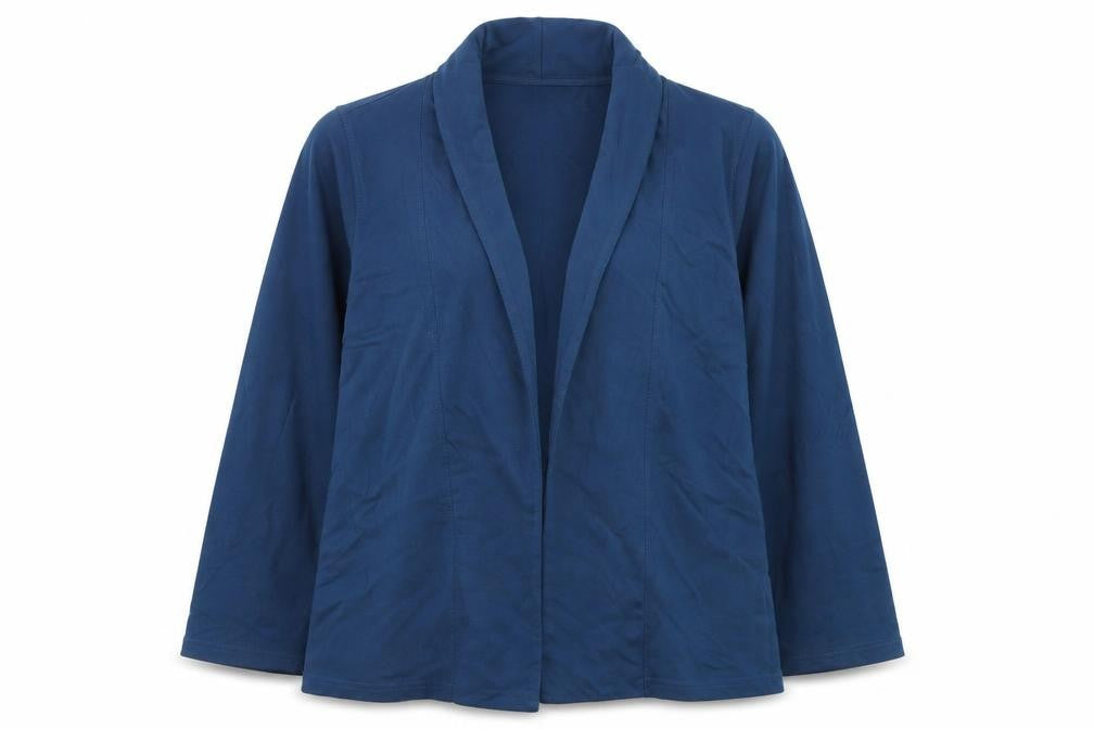 Mountain Warehouse Womens Blue Shawl Collar Blazer UK 12 Stretch Jersey