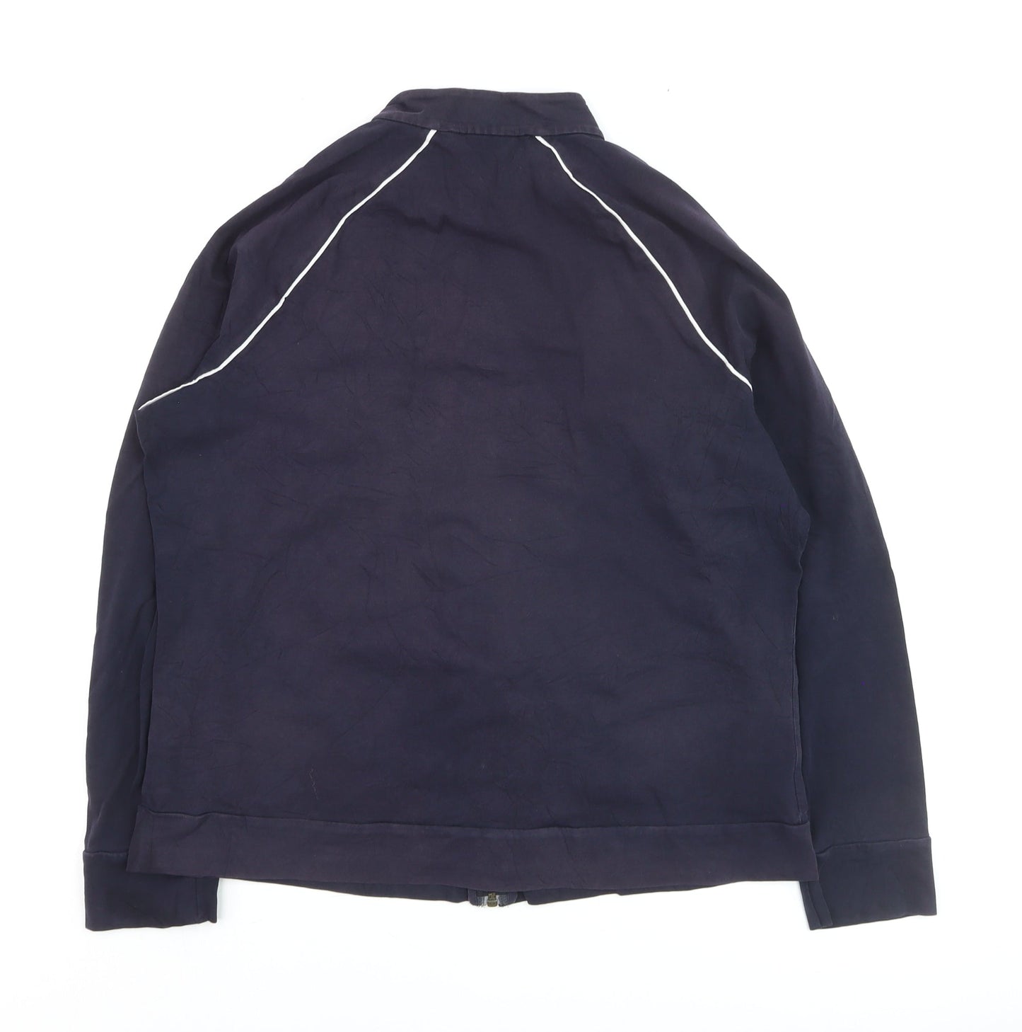 Marks & Spencer Women's Blue Size 20 Track Jacket Full Zip Cotton Blend
