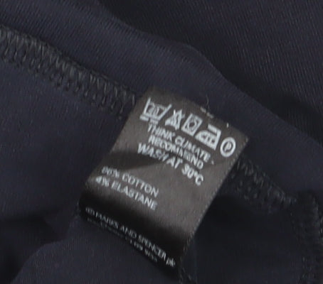 Marks & Spencer Women's Blue Size 20 Track Jacket Full Zip Cotton Blend