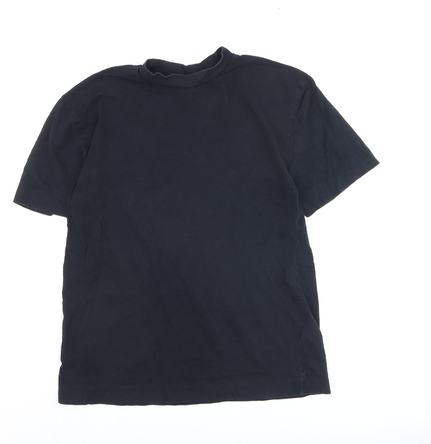 COLLUSION Men's Black Cotton Crew Neck Short Sleeve T-Shirt S