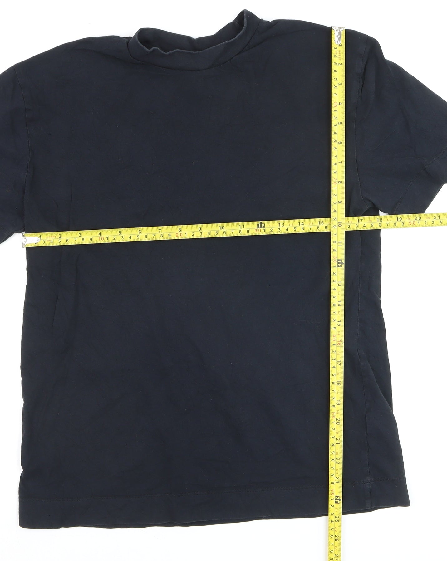 COLLUSION Men's Black Cotton Crew Neck Short Sleeve T-Shirt S