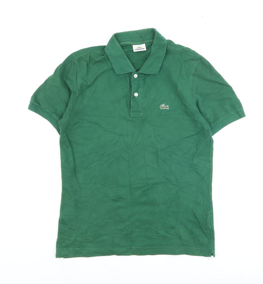 Lacoste Mens Green Short Sleeve Cotton Polo Shirt Size M