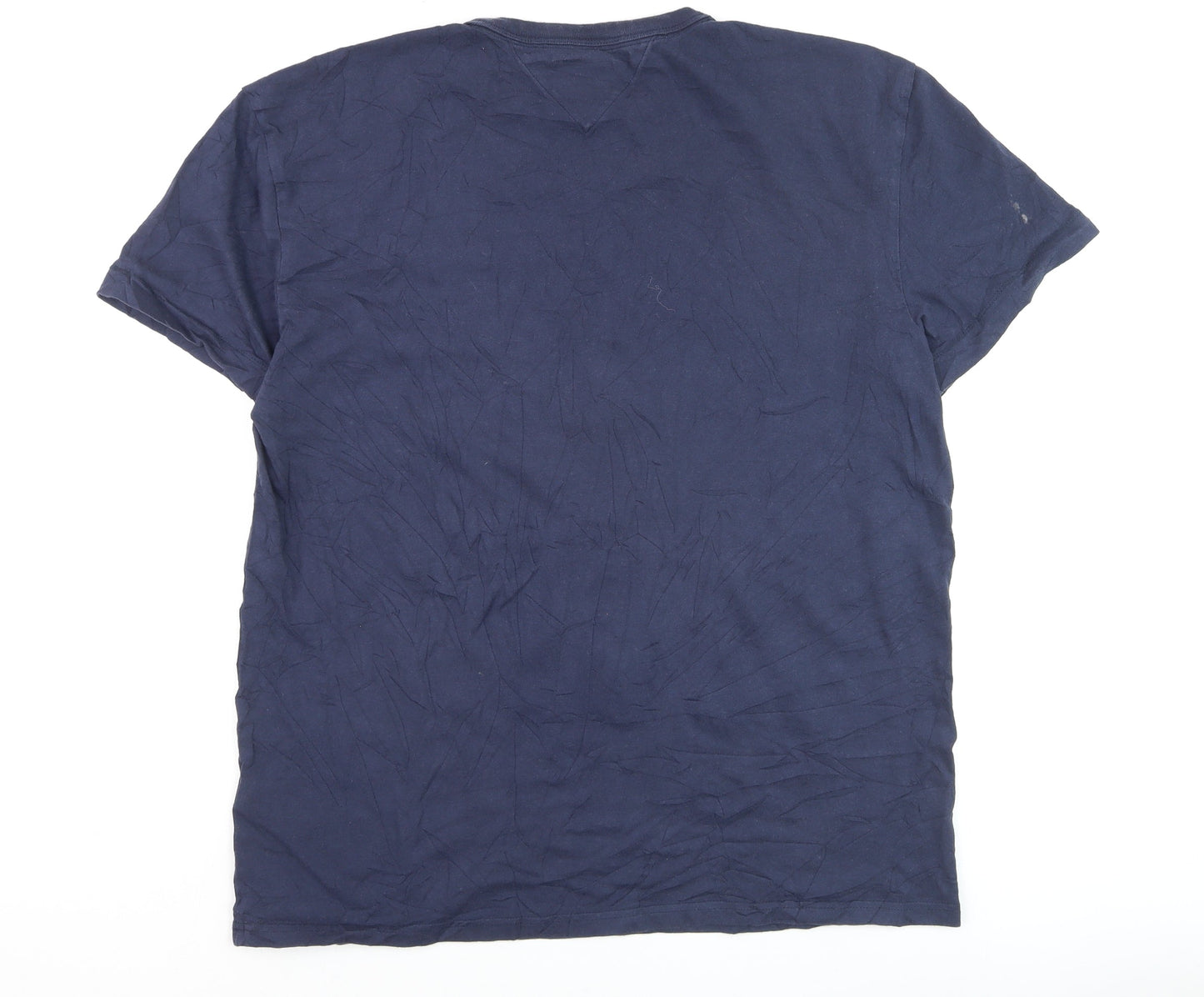 Tommy Jeans Men's Blue Cotton Crew Neck T-Shirt Size L