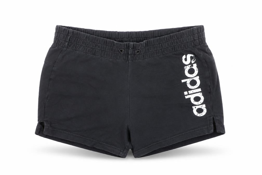 Adidas Girls Black Cotton Blend Athletic Shorts Size 8-9 Years
