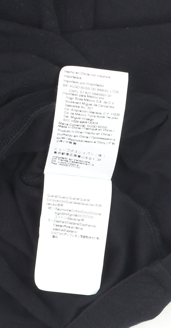 Hugo Boss Men's Black Pullover Hoodie M Logo Classic Style