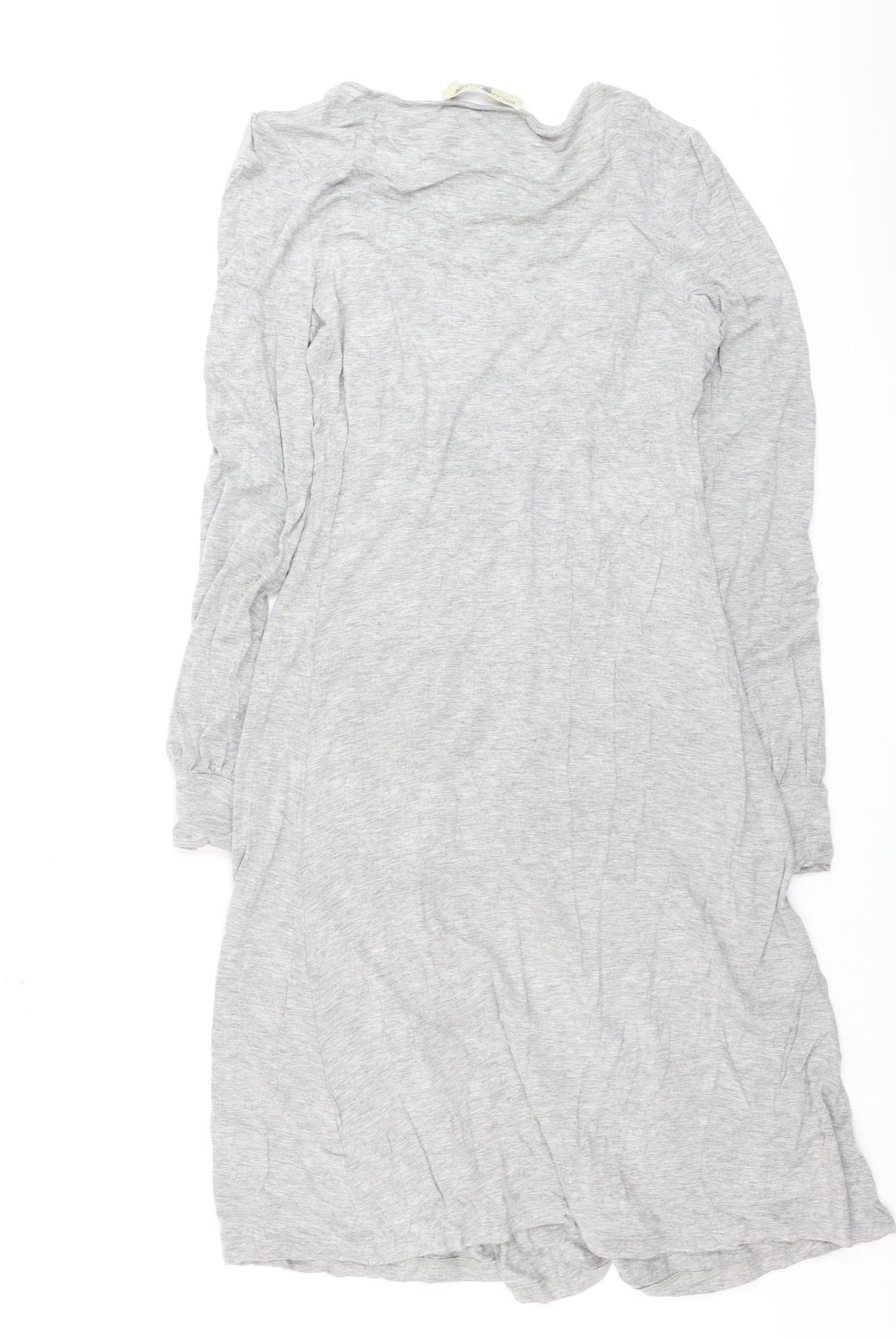 Blunauta Women Grey XS Long Sleeve Cowl Neck Shift Dress