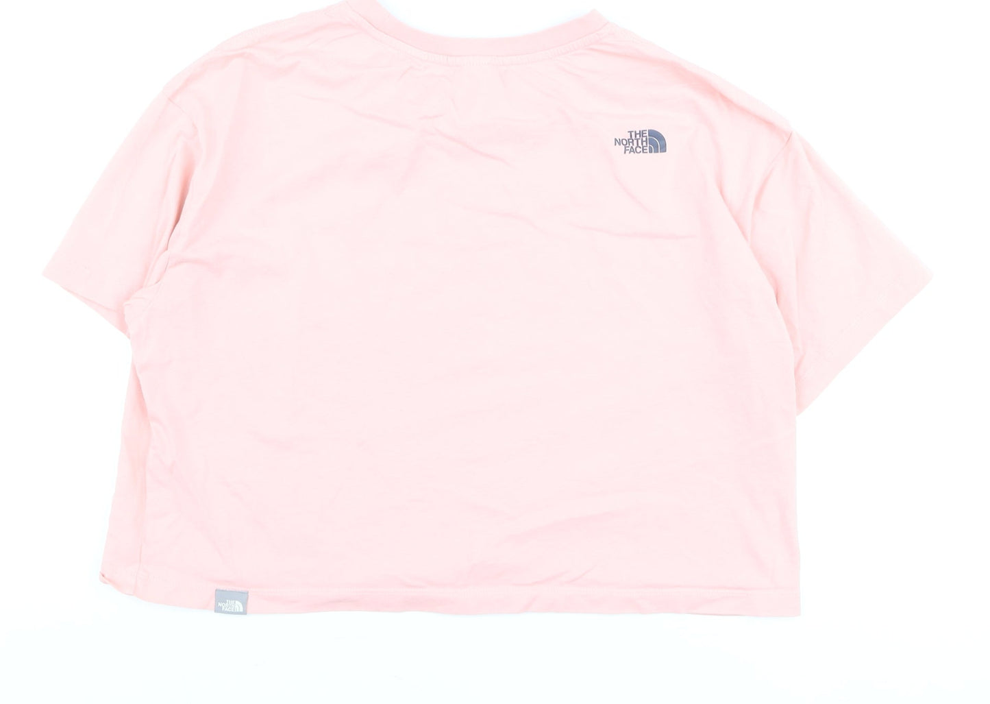 The North Face Womens Pink Cotton Cropped T-Shirt Size M