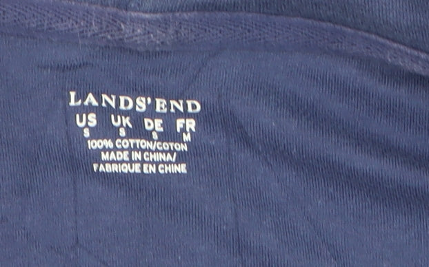 Lands' End Women’s Blue Hooded Cotton Jacket Size 10