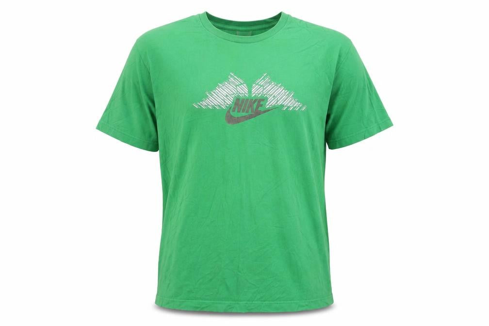 Nike Men's Green XL Graphic Sports Logo Cotton T-Shirt