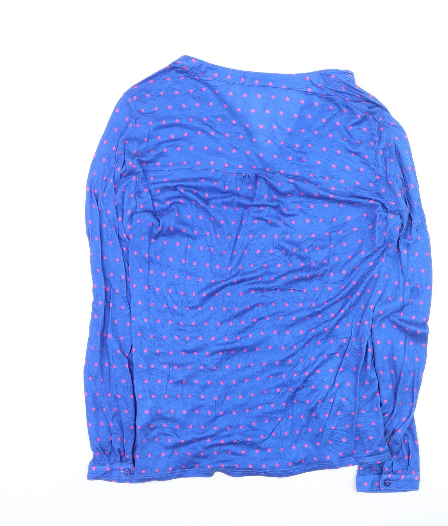 Kettlewell Women Blue Polka Dot V-Neck Cardigan Size M
