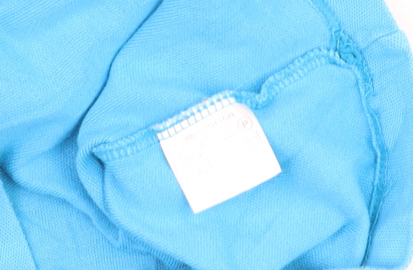 Joules Boys Blue Polo Shirt L Collared Short Sleeve Cotton Sports Top