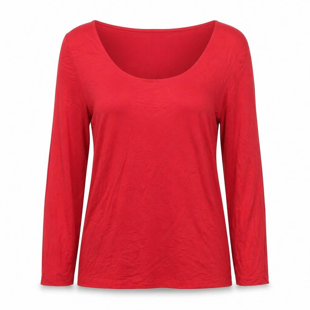 Hobbs Women’s Red 3/4 Sleeve Scoop Neck Stretch Top S