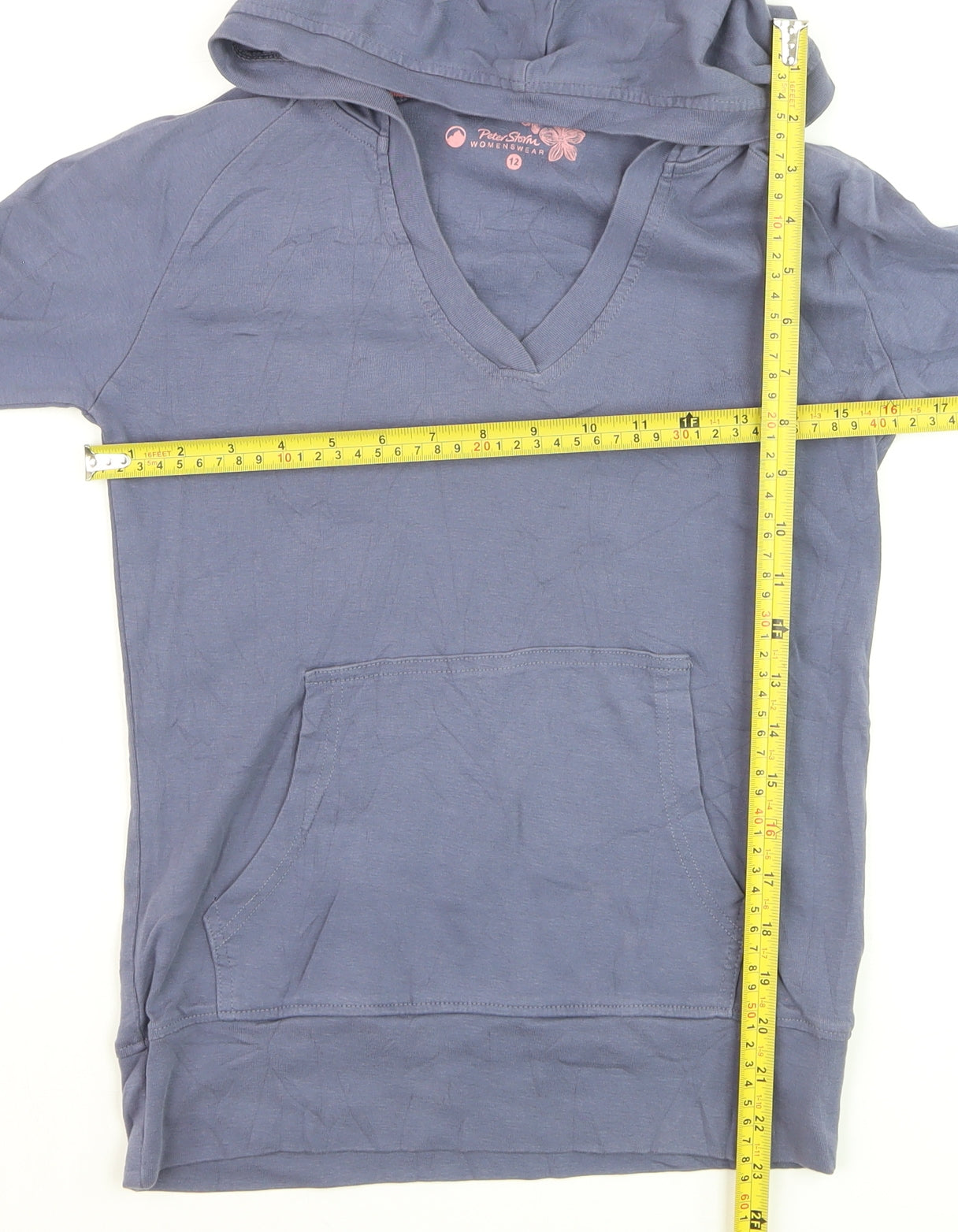Peter Storm Womens Blue Size 12 Cotton Pullover Hoodie