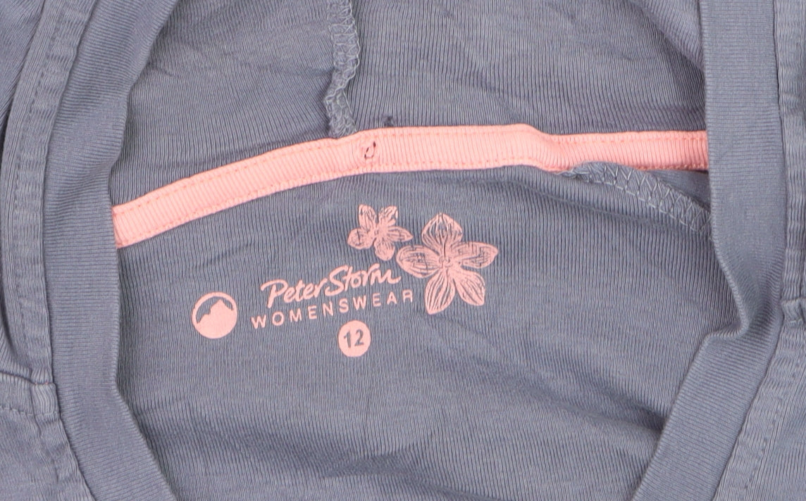 Peter Storm Womens Blue Size 12 Cotton Pullover Hoodie