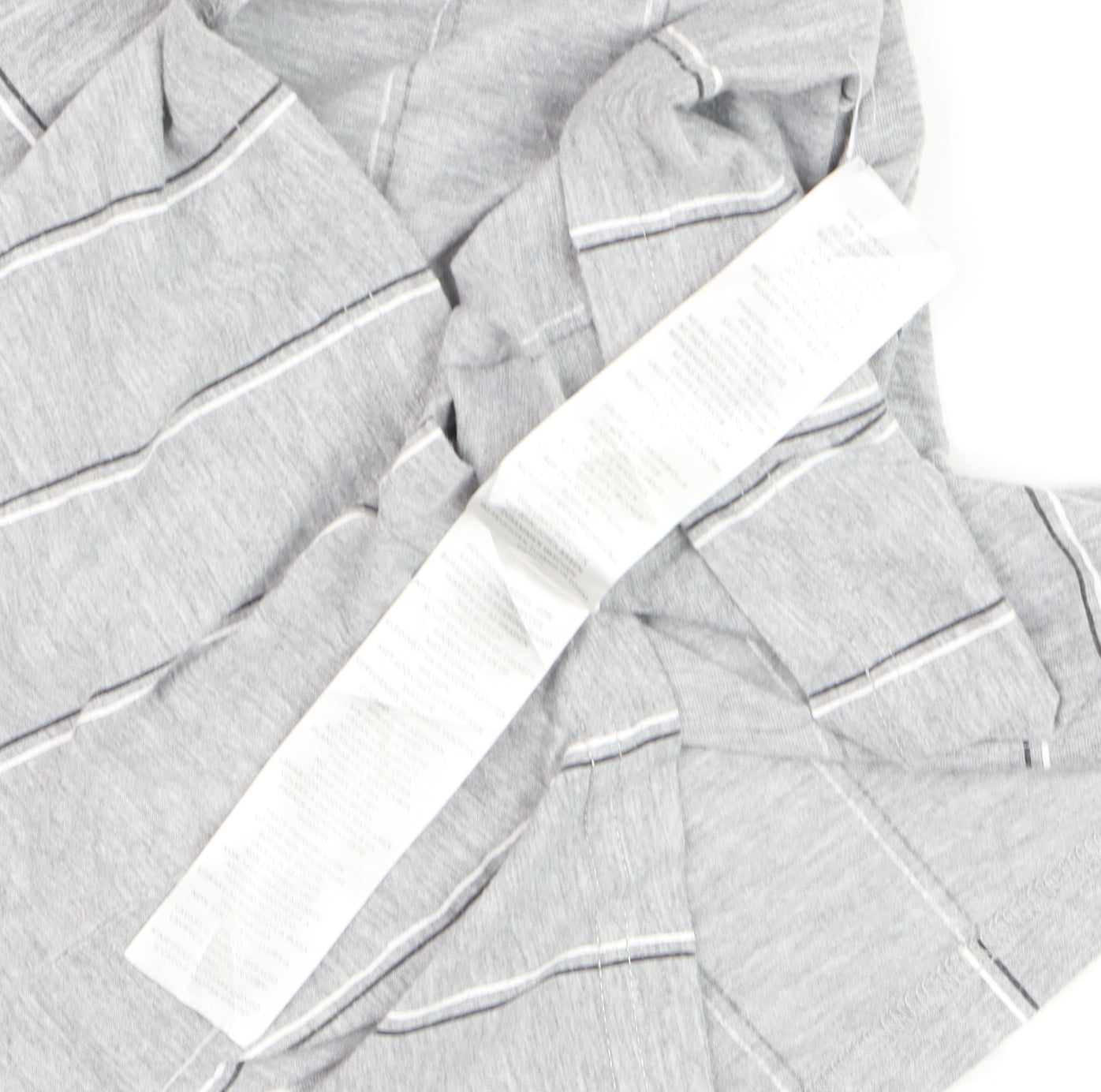boohooMAN Unisex Grey Striped Basic T-Shirt Size M Crew Neck