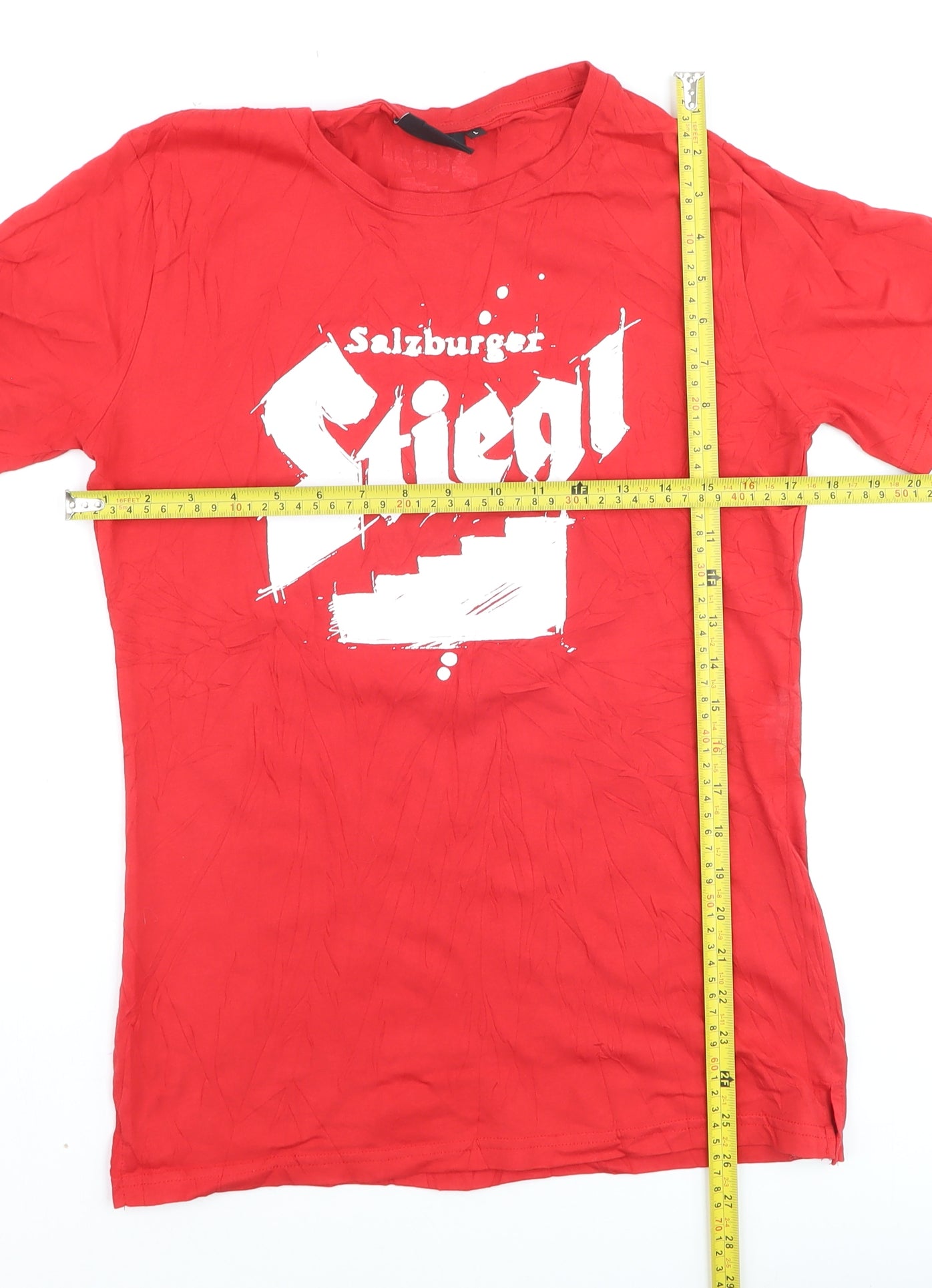 Stiegl Fashion Boys Red Logo Graphic Short Sleeve Cotton T-Shirt Size L