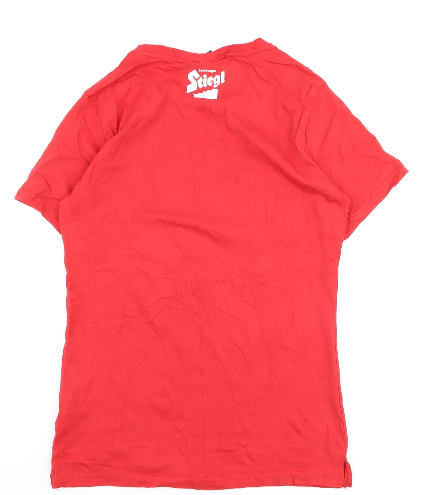 Stiegl Fashion Boys Red Logo Graphic Short Sleeve Cotton T-Shirt Size L