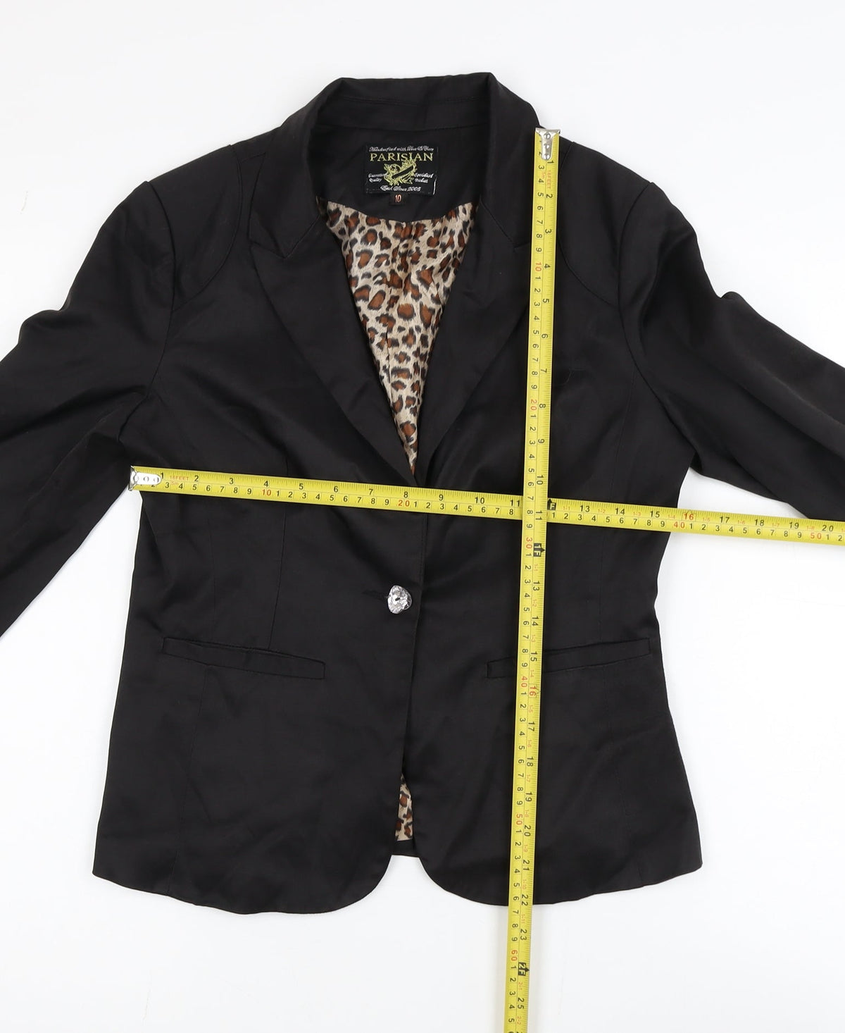 Parisian Women Black Size 10 Single-Breasted Blazer Jacket
