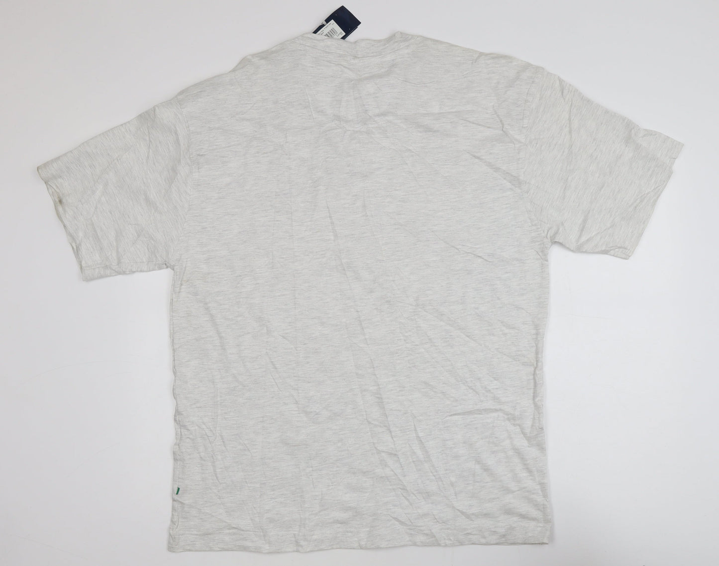 Diadora Men’s Grey Crew Neck Short Sleeve Cotton T-Shirt Size L