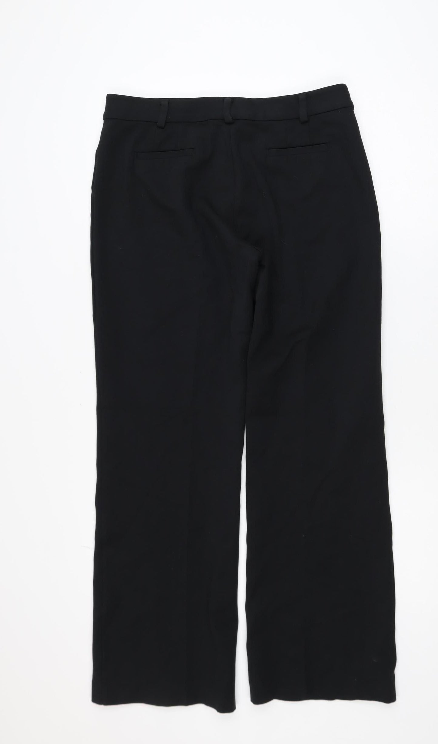 Lands' End Women's Black Petite Size 12 Straight Leg Trousers