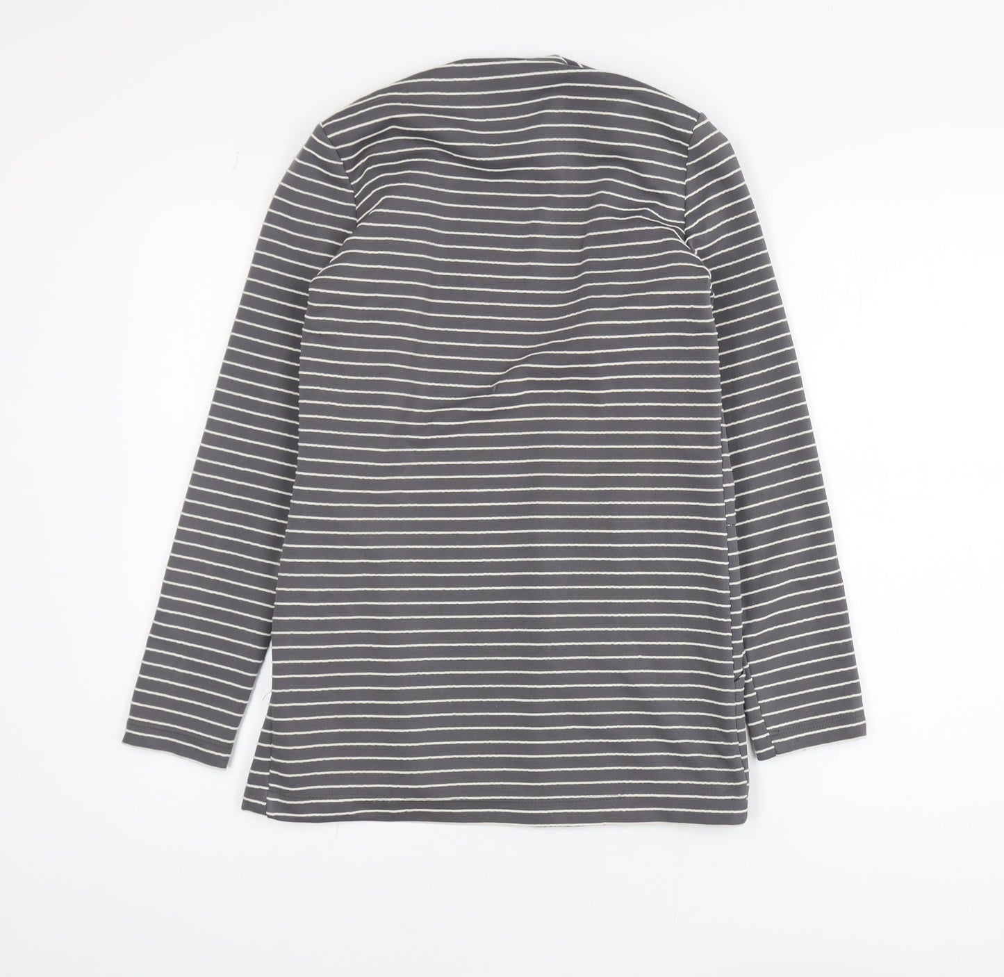 Paolo Casalini Women's Grey Striped Slim Fit Blazer XS
