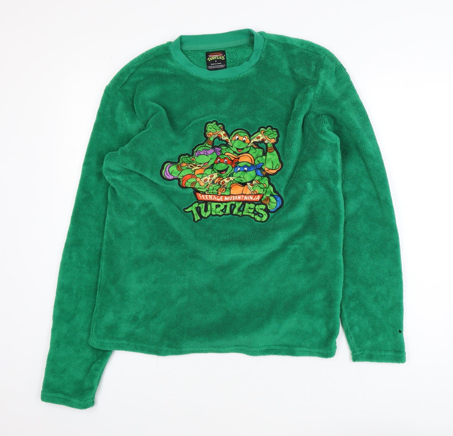 Nickelodeon Teenage Mutant Ninja Turtles Green Fleece Pyjama Top Men S