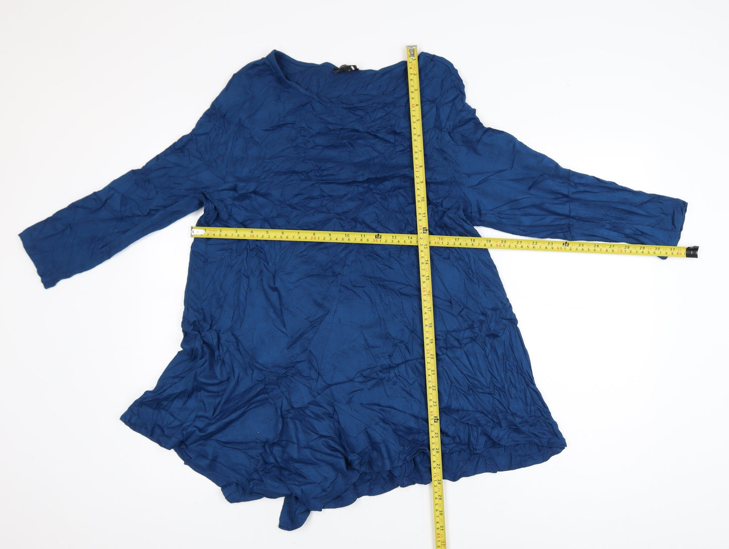 Phase Eight Women Blue Jersey Playsuit Size 18 Relaxed Fit