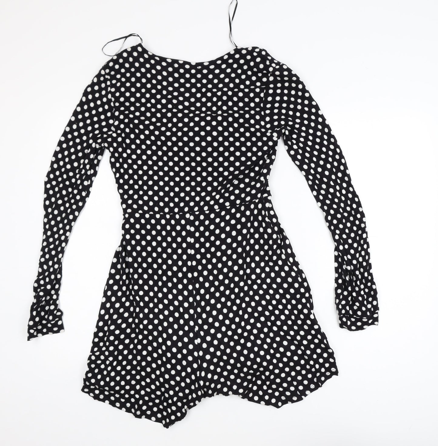 Clockhouse Women Black Polka Dot Fit & Flare Dress Size 12