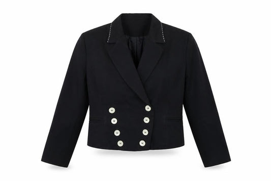 Body-Best London Women's Black Double-Breasted Blazer Size 14