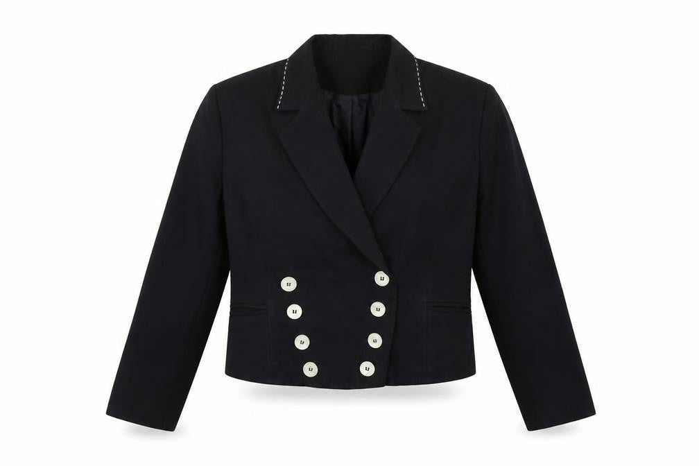 Body-Best London Women's Black Double-Breasted Blazer Size 14