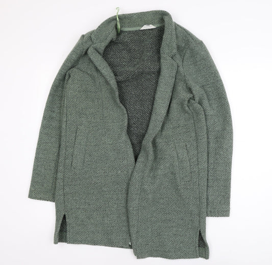 Principles Women’s Green Knit Mid-Length Open Coatigan Size 12