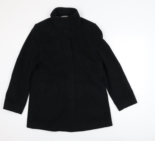 Marks and Spencer Women's Black Wool Blend Overcoat UK 12