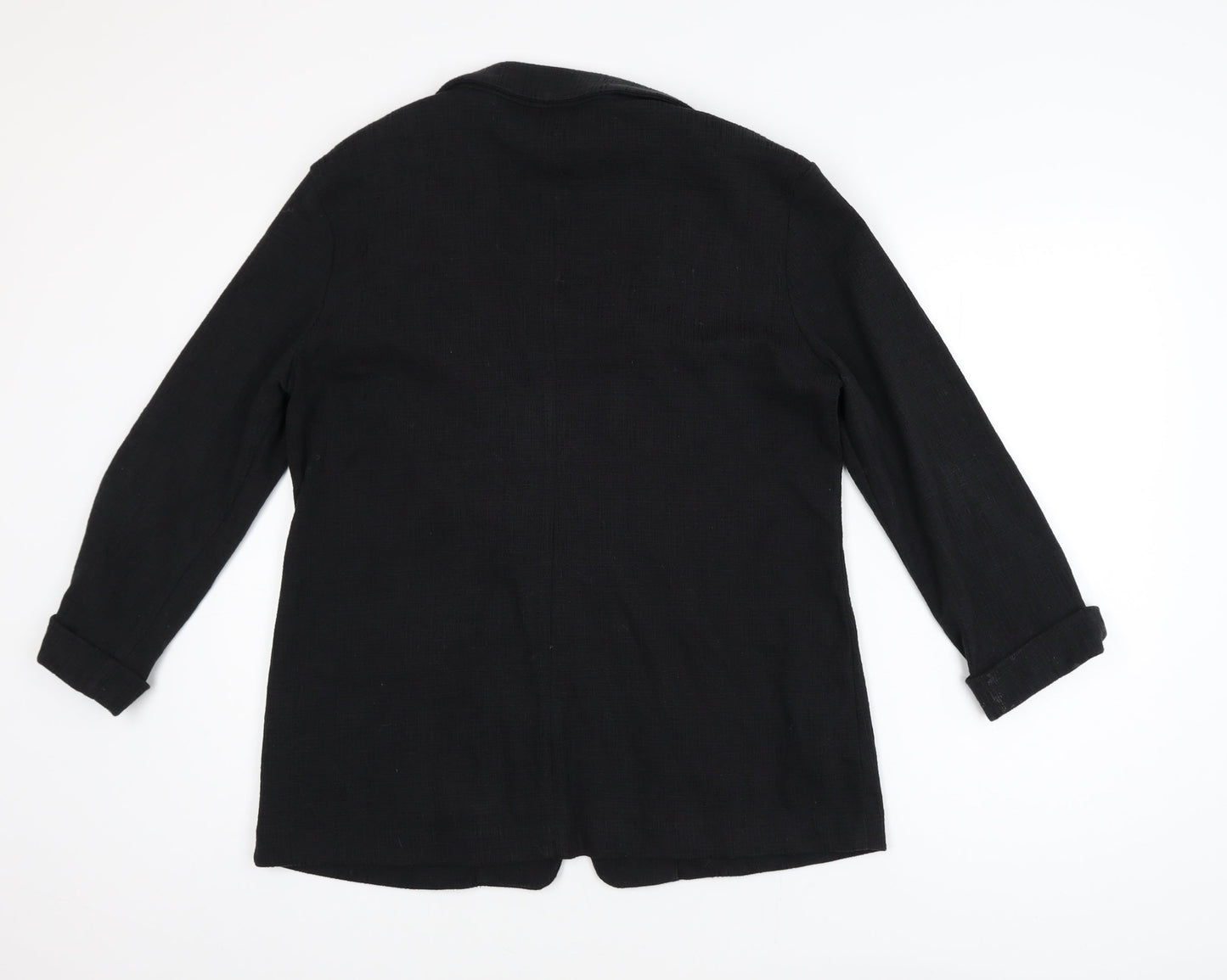 New Look Women's Black Long Sleeve Open Knit Cardigan UK 14
