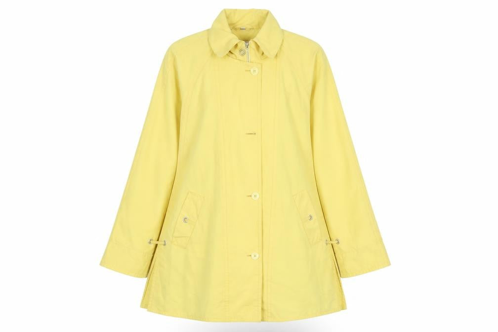Dannimac Women’s Yellow Mid-Length Rain Coat Size M Polyester