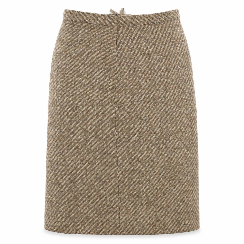 Marks & Spencer Women Brown Wool Tweed Pencil Skirt Size 14