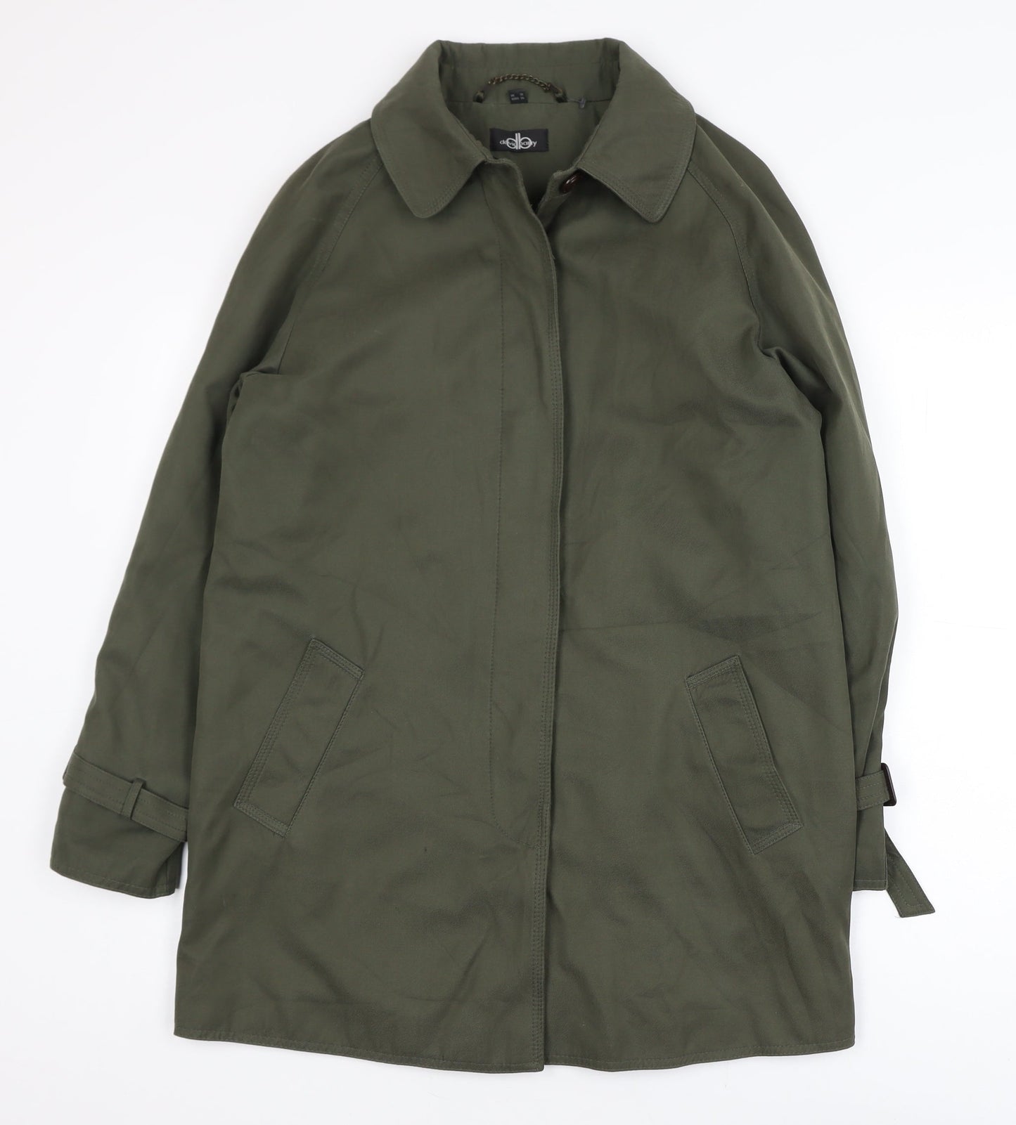 David Barry Women's Green Mid-Length Overcoat Size 10
