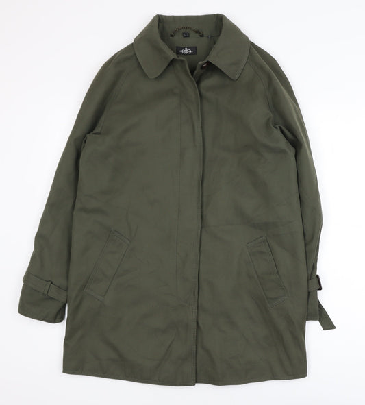 David Barry Women's Green Mid-Length Overcoat Size 10