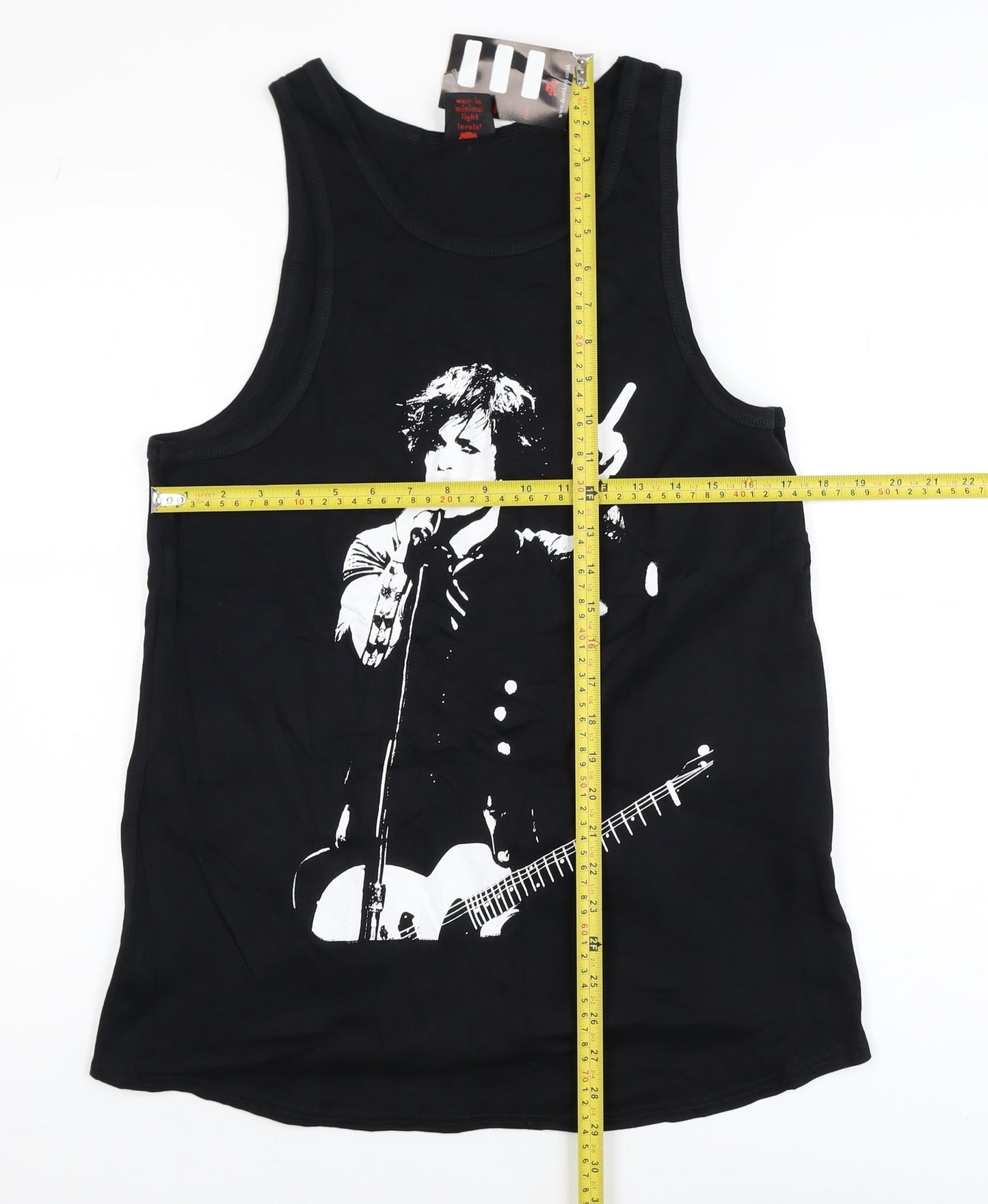 Death Kitty Men's Black 100% Cotton Graphic Tank Top Size L