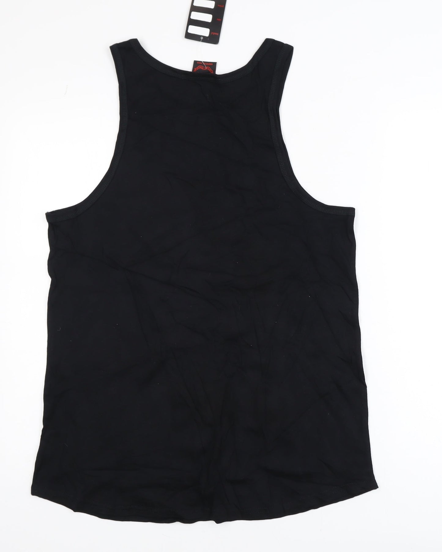 Death Kitty Men's Black Graphic Rock Cotton Tank Top M